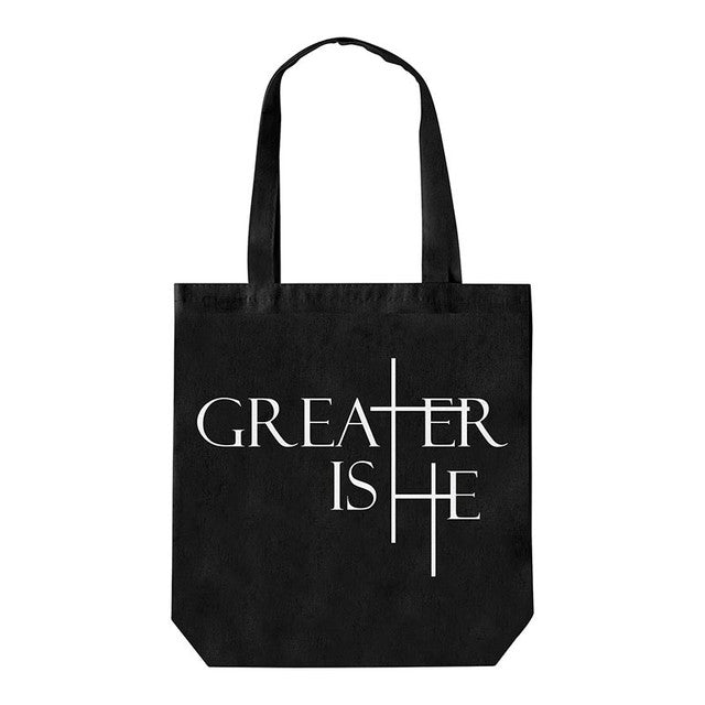 "Greater Is He” Canvas Tote Bag