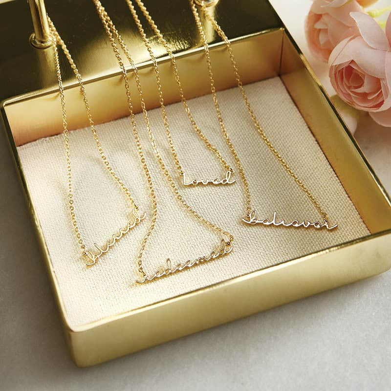 Declaration Word Necklaces