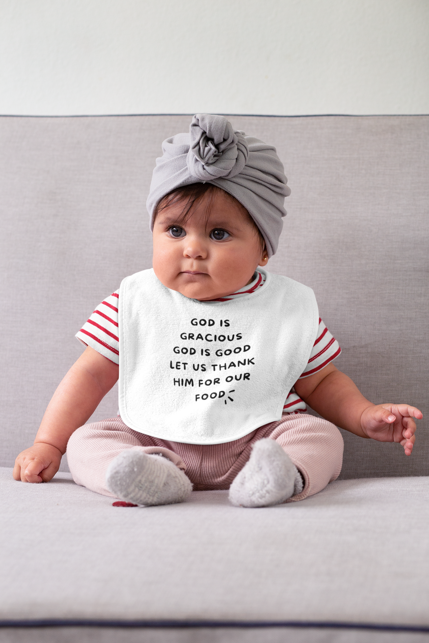 "God is Gracious" Infant Bib